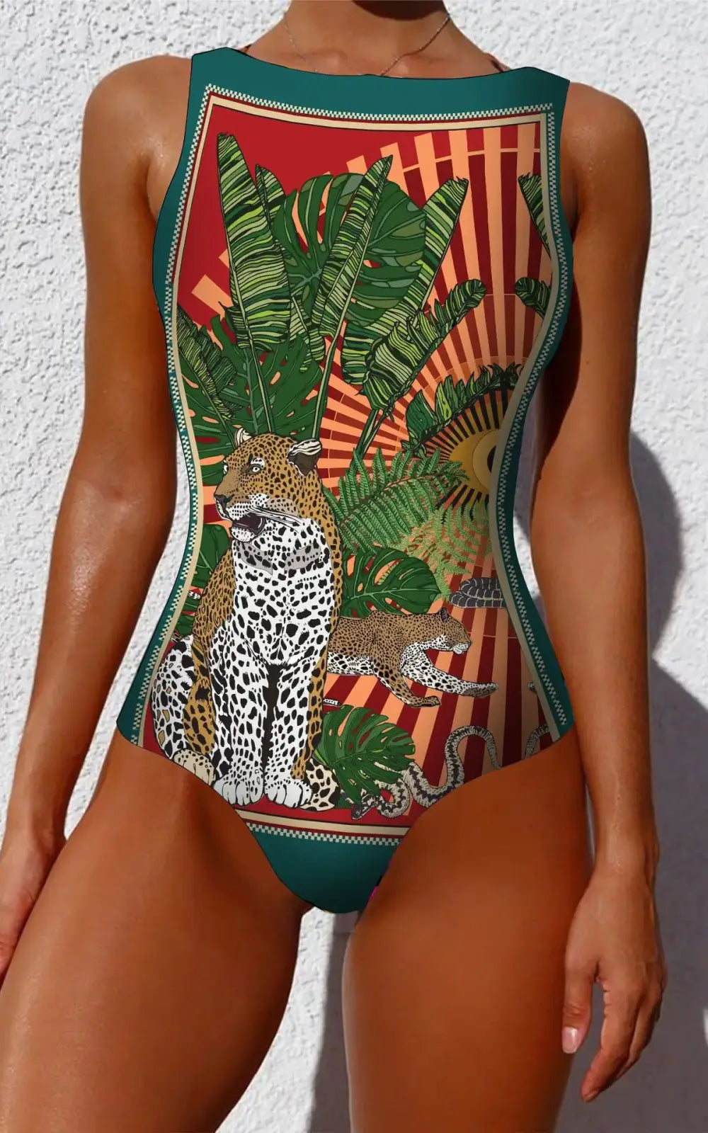 Maillot une pièce en tissu wax coloré