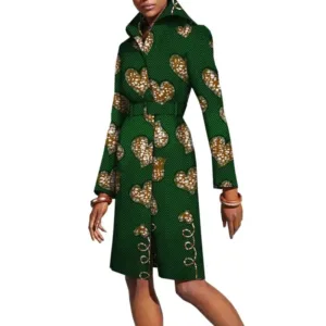 Manteau en tissu africain pour femme élégante