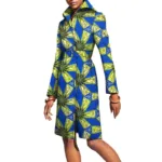 Manteau stylé en tissu africain pour femme