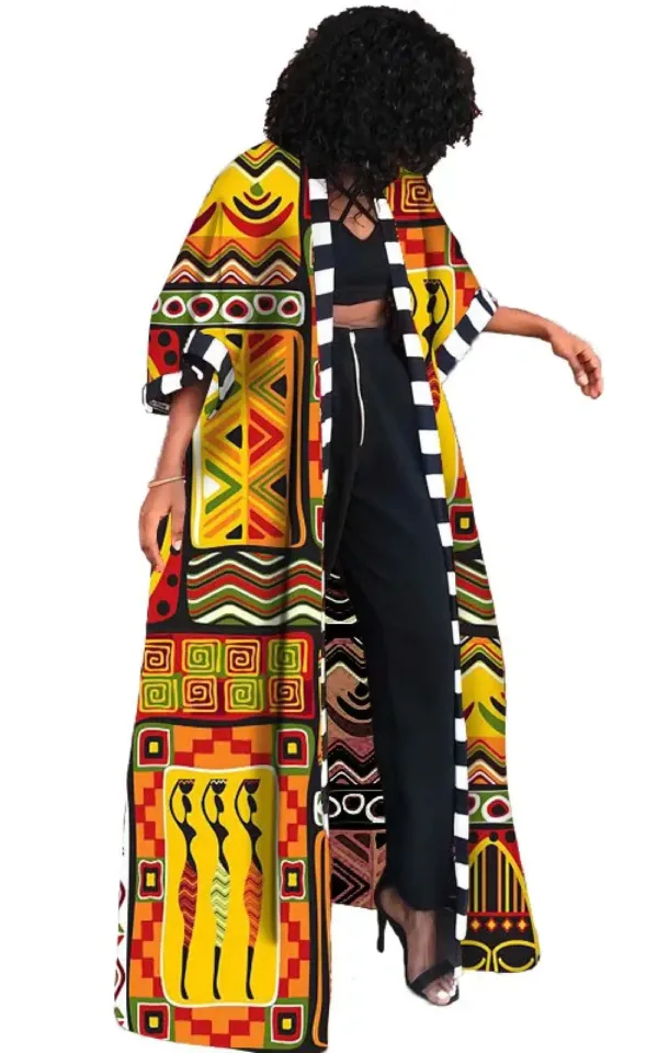 Manteau robe femme inspiré de la culture africaine