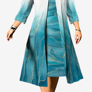 Robe africaine femme avec manteau assorti