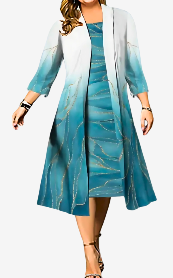 Robe africaine femme avec manteau assorti