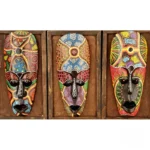 Masque Artisanale Coloré inspiré de l'Afrique