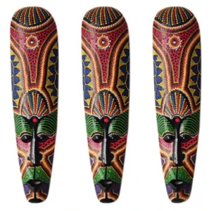 Accessoire décoratif : masque africain stylisé