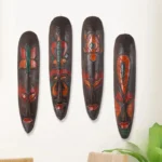 Masque africain en bois, style tribal