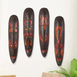 Masque africain en bois, style tribal