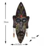 Masque en bois sculpté à la main, déco africaine
