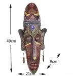 Art mural africain : masque en bois original