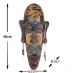 Masque en bois traditionnel pour décoration intérieure