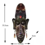 Masque en bois représentant la culture africaine