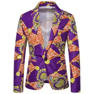 Veste homme en pagne africain au design unique