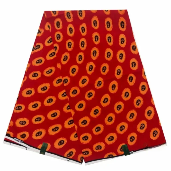 Motif tissu africain à thème tribal et riche en couleurs