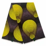 Tissu wax africain avec design abstrait et brillant