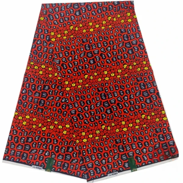 Motif tissu wax africain aux influences artisanales