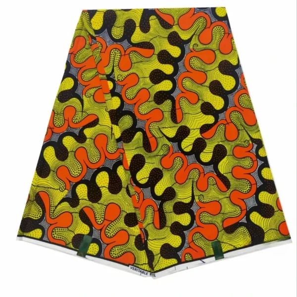 Motif tissu africain wax coloré et vibrant - vue 2