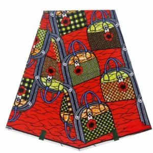 Tissu africain wax à motifs géométriques et colorés