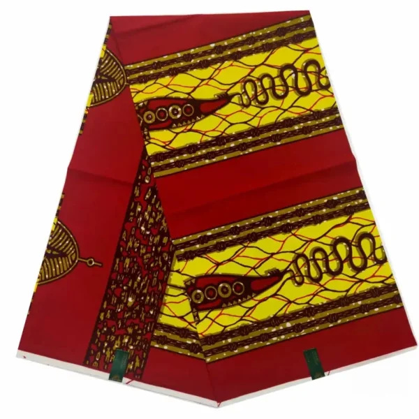 Échantillon de tissu africain wax avec motifs variés