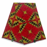 Tissu wax africain aux motifs floraux colorés