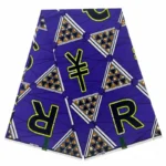 Tissu wax africain avec motifs traditionnels et modernes