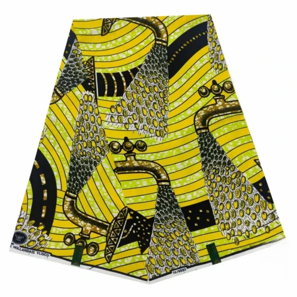 Tissu wax africain, design créatif et coloré