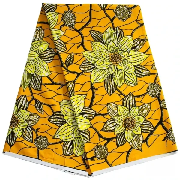Textile africain Wax avec motifs distincts
