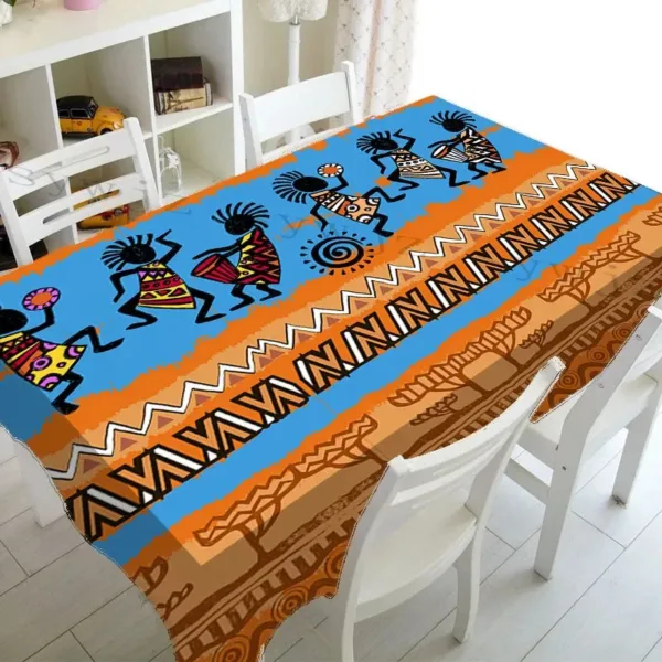 nappe-140-x-140-africain-1 Nappe 140 x 140 au motif africain coloré
