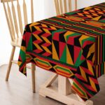 Nappe Kente avec motifs géométriques vibrants