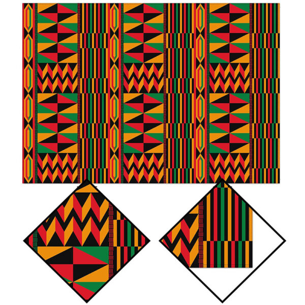 Accessoire déco africain : nappe Kente