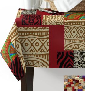 Nappe décorative avec motifs animaliers inspirés d'Afrique