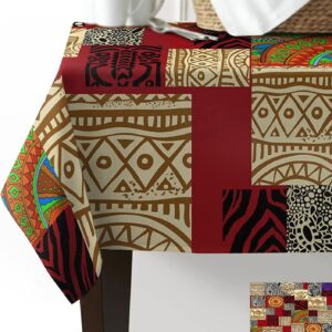 Nappe décorative avec motifs animaliers inspirés d'Afrique