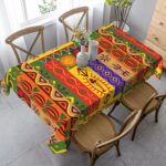Nappe de table africaine colorée pour décoration intérieure