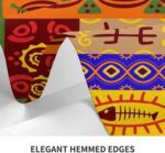 Nappe de table artisanale aux couleurs vibrantes africaines