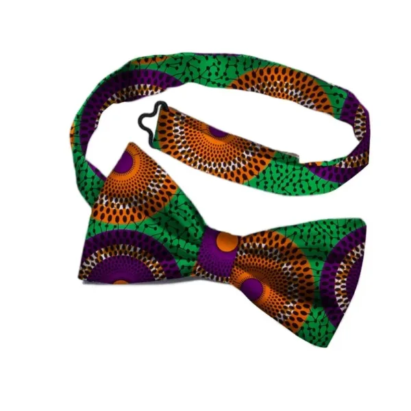 noeud-papillon-africain-vert-1 Noeud papillon africain vert en tissu wax