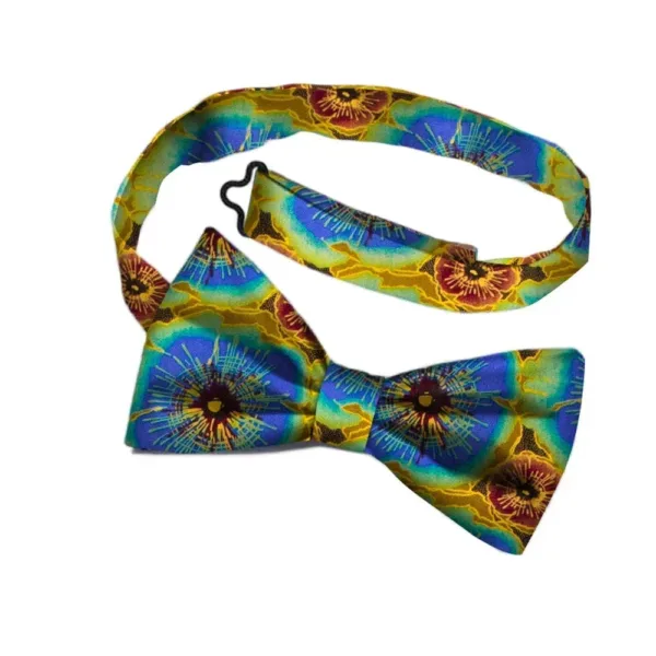 Noeud papillon en tissu wax africain coloré