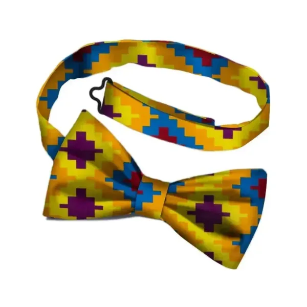 noeud-papillon-motif-africain-1 Noeud papillon motif africain en tissu wax