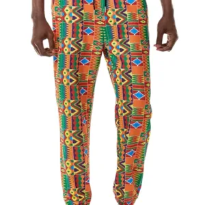 Pantalon Africain Homme Coupe Droite en tissu traditionnel