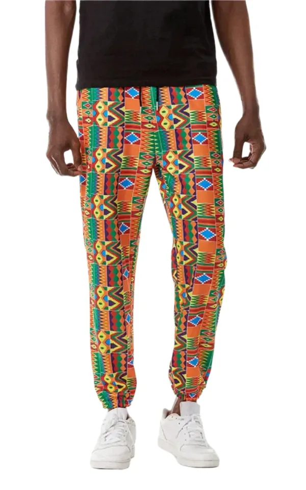 Pantalon Africain Homme Coupe Droite en tissu traditionnel
