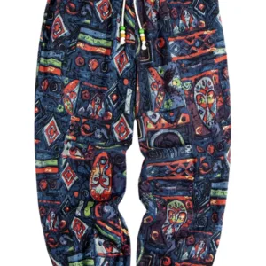 Pantalon Africain Homme Grande Taille en tissu coloré
