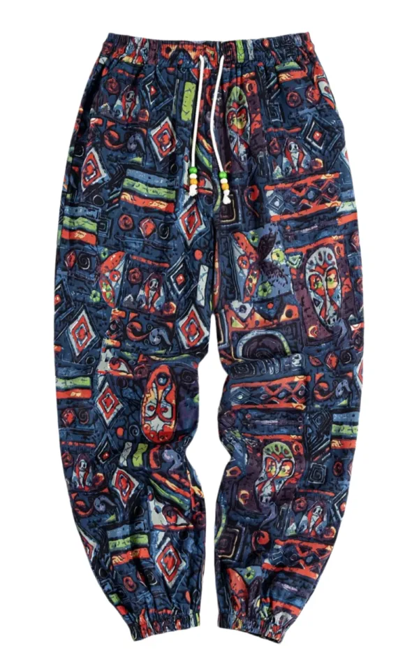 Pantalon Africain Homme Grande Taille en tissu coloré