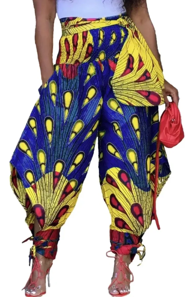 Pantalon Femme Motif Africain élégant et coloré
