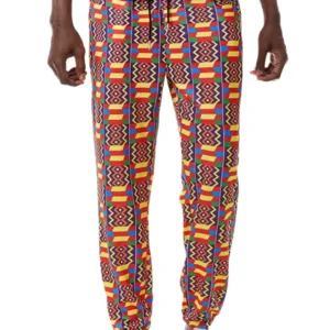 Pantalon homme en tissu africain aux motifs colorés