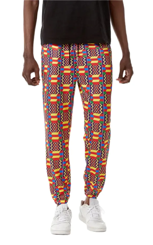 pantalon-homme-tissu-africain-1 Pantalon homme en tissu africain aux motifs colorés