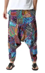 Pantalon homme motifs géométriques inspirés d'Afrique