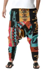 Pantalon homme coloré avec motifs africains
