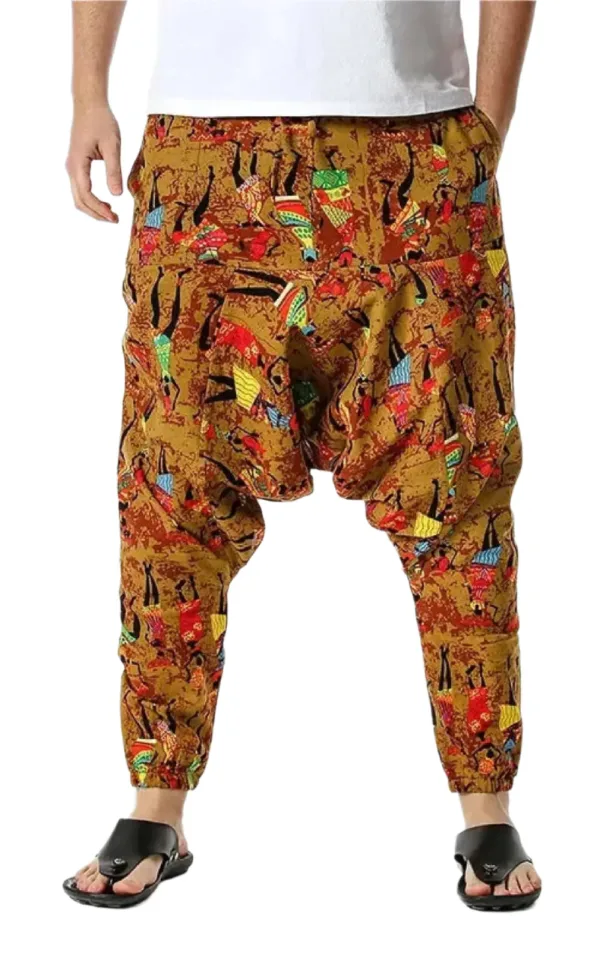 Pantalon homme design contemporain à motifs africains