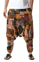 Pantalon homme motifs artisanaux africains