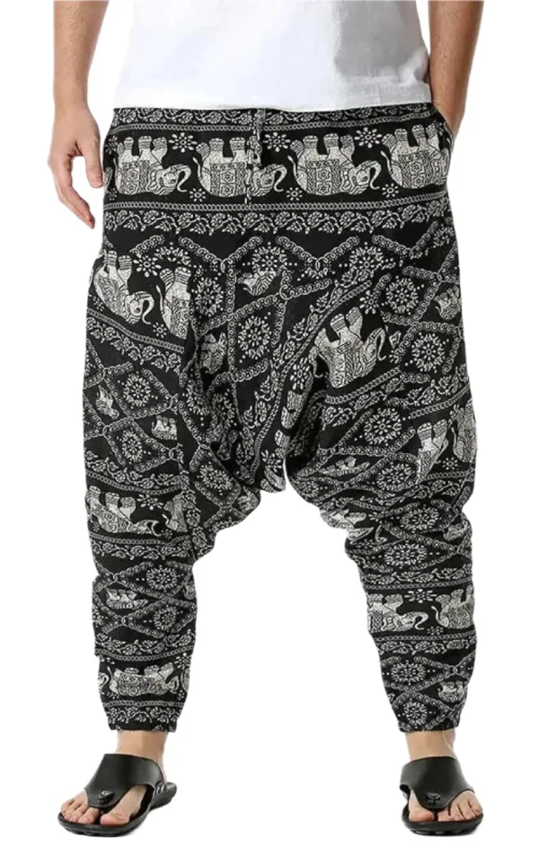 Pantalon homme aux motifs d'inspiration ethnique