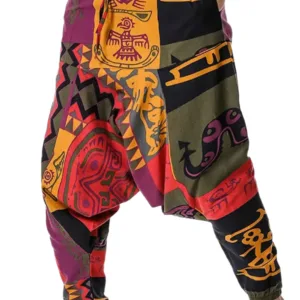 Pantalon africain homme design traditionnel vibrant