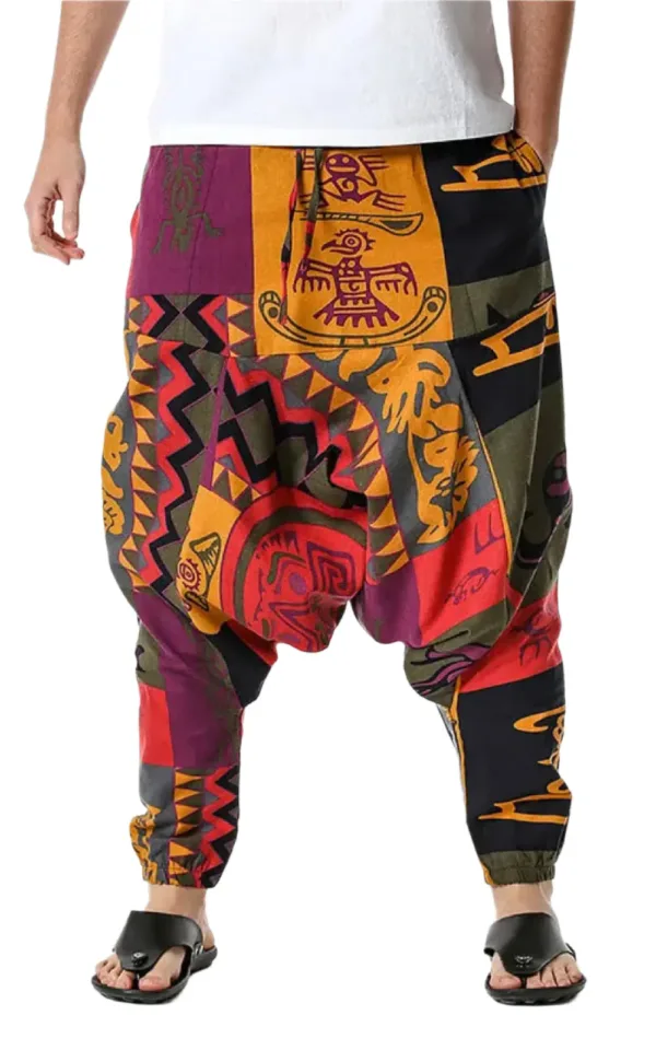 Pantalon homme motif ethnique pour toutes occasions