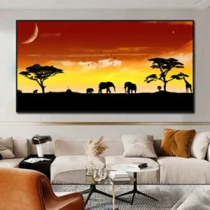 Peinture Tableau Africain artistique et colorée